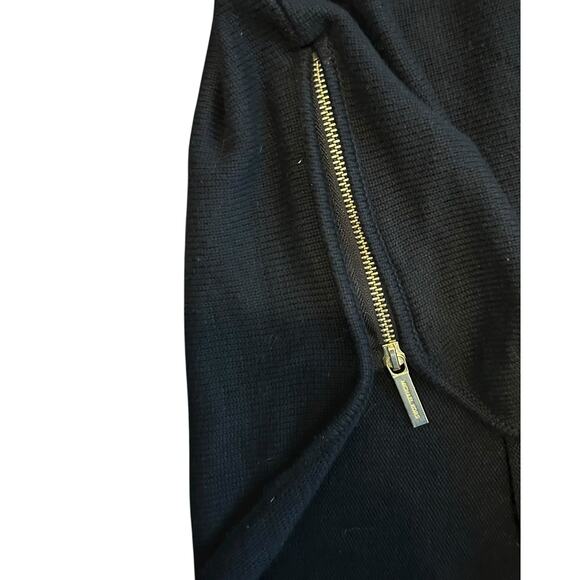 Michael Kors Black Pullover Sweater Zip Sides Goth Punk Witchy Slouchy 2X - Picture 6 of 7